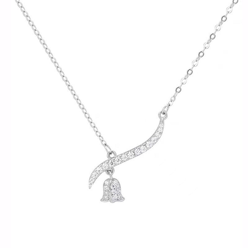 Sunset Rose Necklace – Anti-Oxidation Clavicle Chain in Hepburn Style