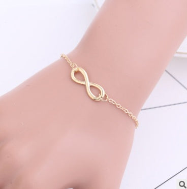 Fashion simple retro auspicious digital personality 8 word bracelet