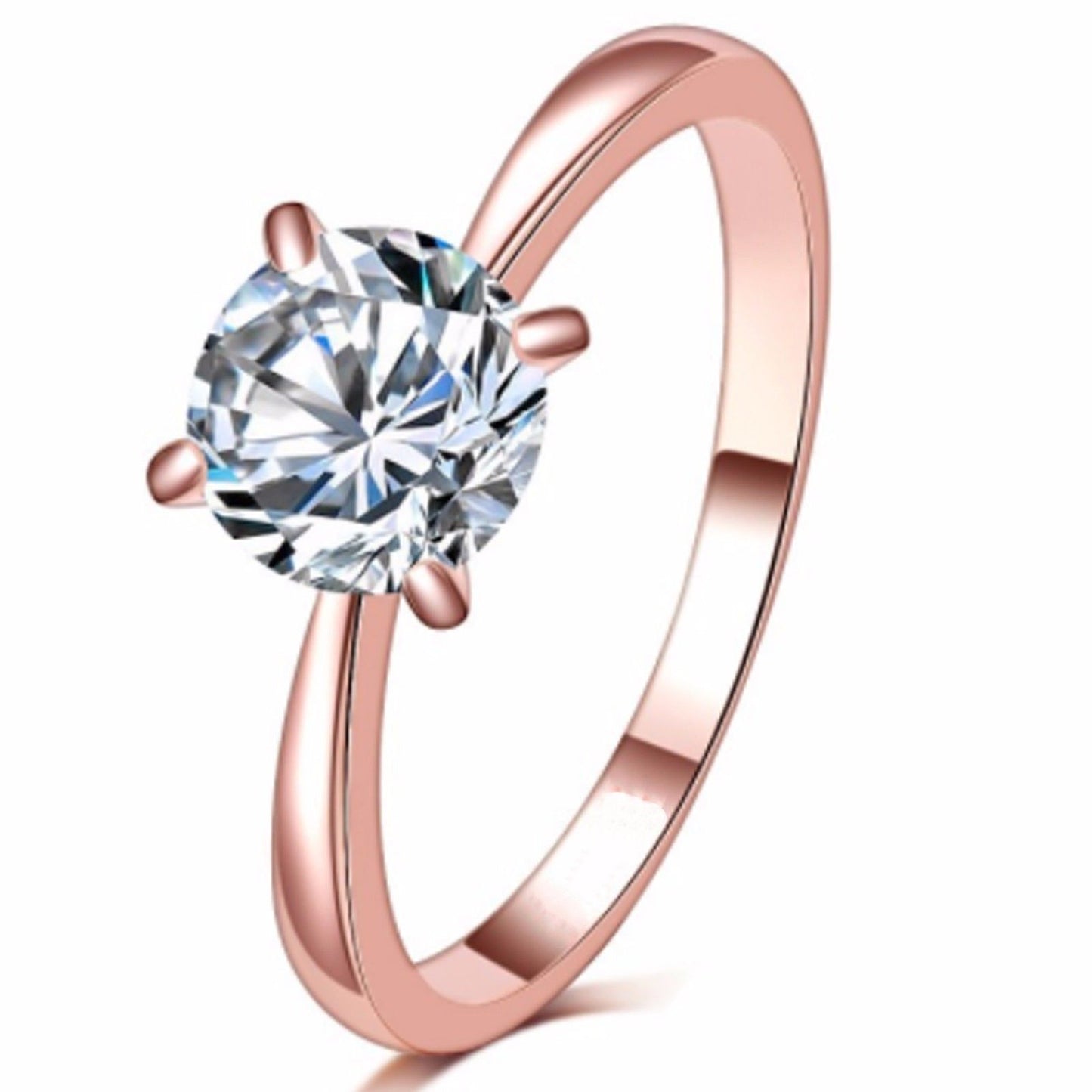 14k Rose Gold Plated Engagement Ring Jewelry