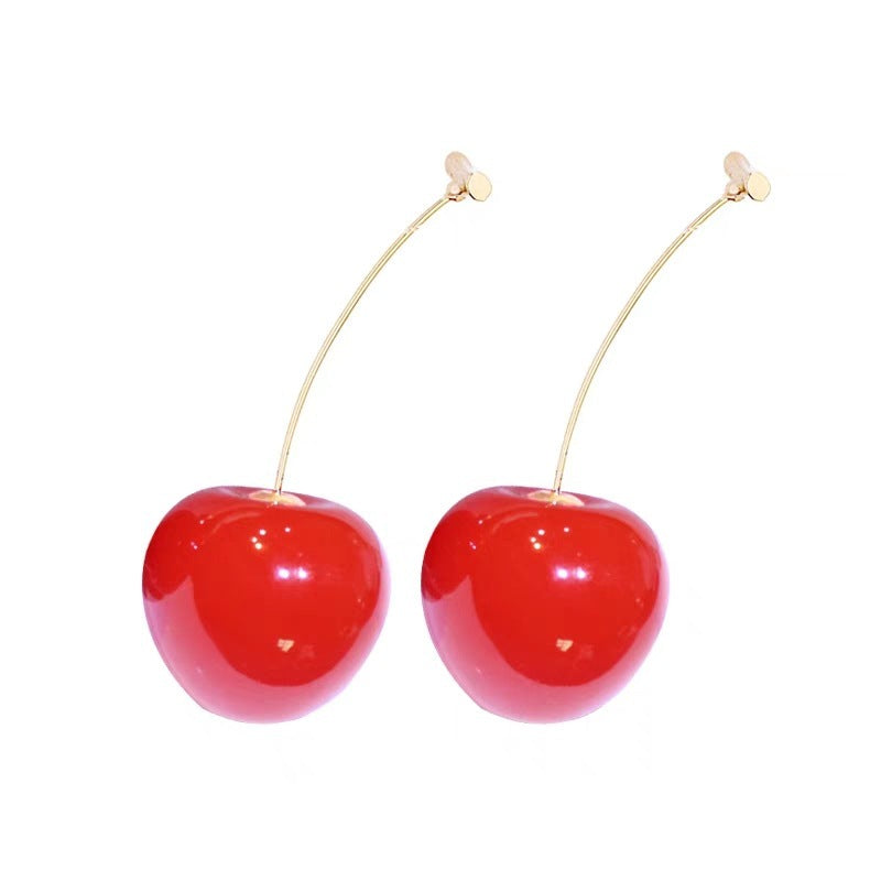 Super Sweet Little Cherry Earrings Earrings Girl Heart Cherries